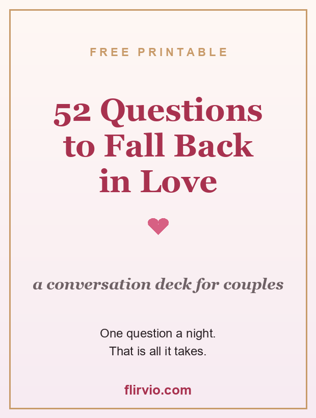 52 Questions to Fall Back in Love printable deck for couples